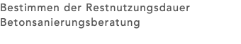 Bestimmen der Restnutzungsdauer Betonsanierungsberatung 