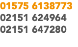 01575 6138773 02151 624964 02151 647280 